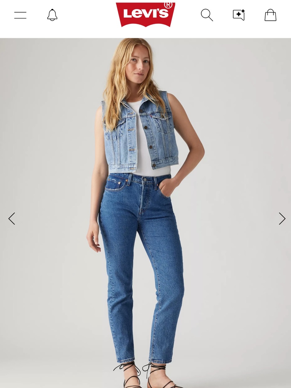 NWT Levi's women's High-Rise 501 original cropped jeans
Size: 29 x 28